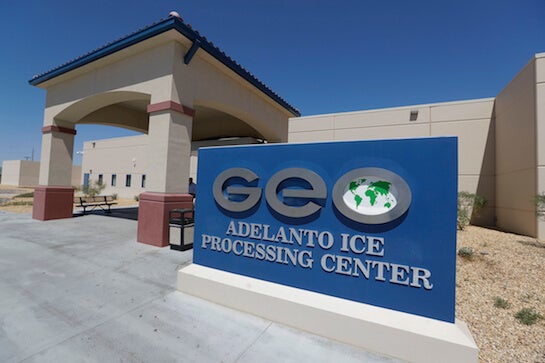 Adelanto ICE Processing Center in San Bernardino County. Photo by Chris Carlson/AP/Shutterstock.