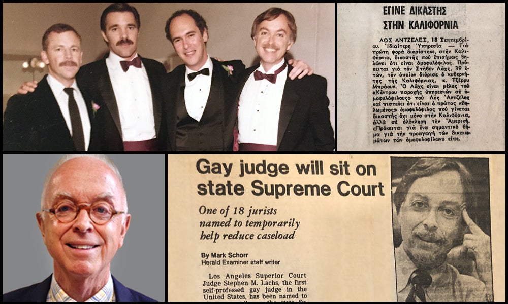UCLA Law alumnus Stephen Lachs, the world's first openly gay judge