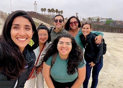 CILP staff and summer fellows at a trip to the U.S./Mexico Border.