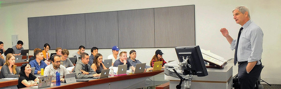 Eric Zolt teaching UCLA Law students in a classroom