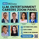 Flyer for a UCLA Law LL.M. entertainment careers panel