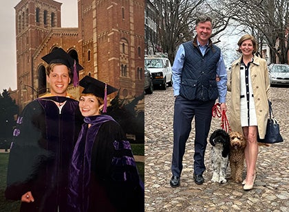 Side-by-side photos of Steve (left) and Tami Holsten (right)