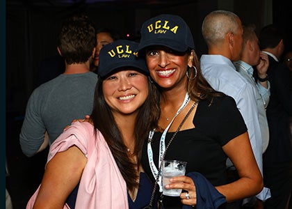 Two UCLA Law alumni at a class reunion