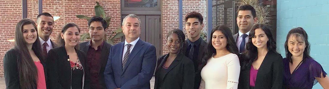 Leo Trujillo-Cox and members of the UCLA Law Fellows Program