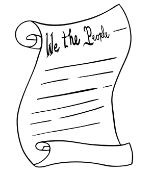 Illustration of the US Declaration of Independence