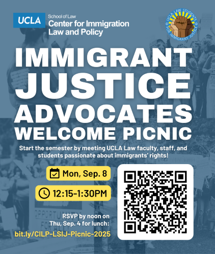 Poster with QR code for Welcome Picnic