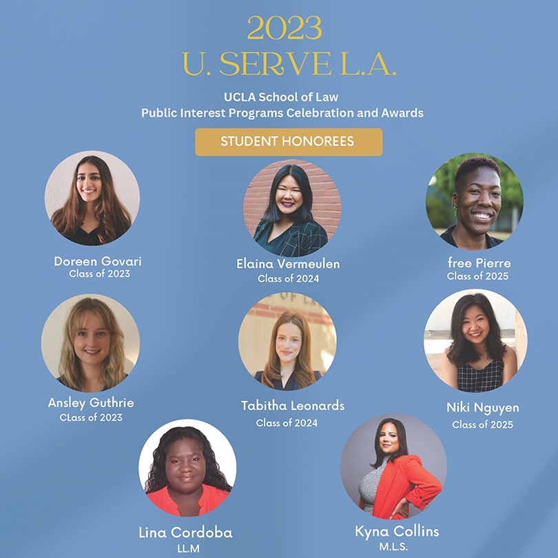 Top row from left: Doreen Govari, Elaina Vermeulen, and free Pierre. Middle row from left: Ansley Guthrie, Tabitha Leonards, and Niki Nguyen. Bottom row from left: Lina Cordoba and Kyna Collins.