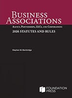 Cover of the book Business Associations: Agency, Partnerships, LLCs, and Corporations, 2026 Statutes and Rules
