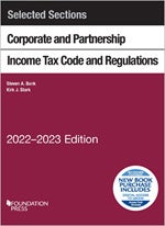 Book cover: Selected Sections Corporate and Partnership Income Tax Code and Regulations, 2022-2023