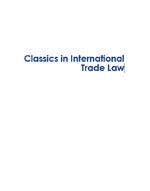 Book cover: International Trade Law