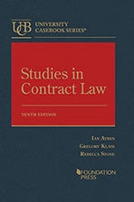 Book cover of Studies in Contract Law