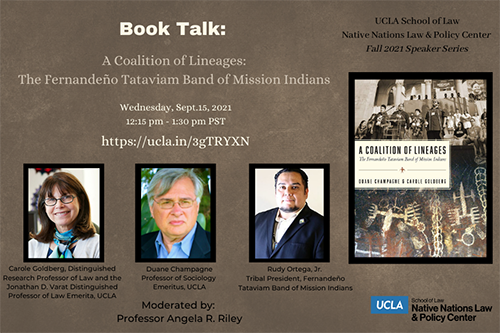 Flyer for Book Talk: A Coalition of Lineages: The Fernandeño Tataviam Band of Mission Indians