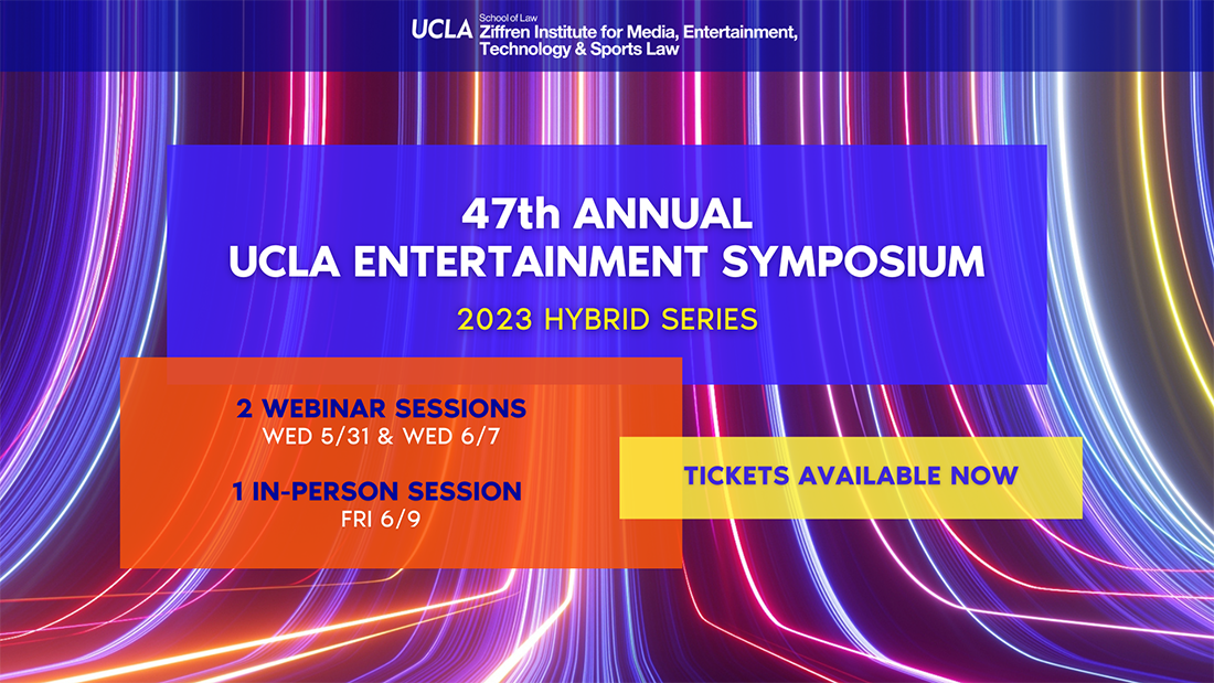 Flyer for the 2023 UCLA Entertainment Symposium