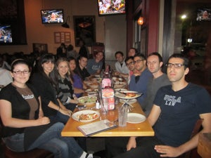 Armenian Law Students Association group out at a restaurant