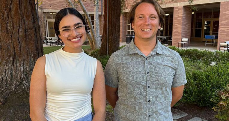 Maya Hernandez (left) and Ian Bertrando. Photo by Evan George
