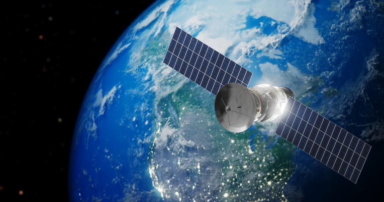 A satellite over Earth  