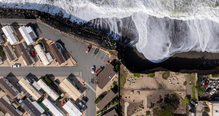 Overhead of the coast