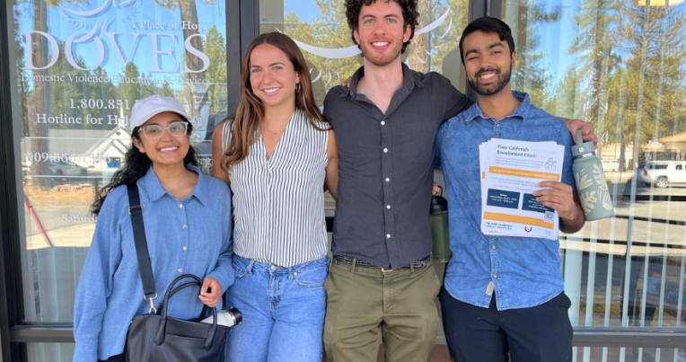 From left: Jannet Riveros Gomez, Hannah Bruhns, Liam Lustberg, and Shayok Chakraborty