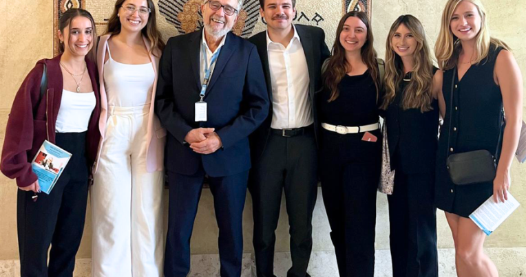 Students in the Judge Rand Schrader Pro Bono Program with Pedro Arrojo-Agudo, a U.N. special rapporteur