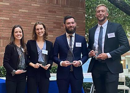 From left: Samantha Lonergan (Champion), Sophia DiFilippo, Adam Swank, and Alex Sibirzeff