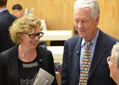 Ann Carlson (left) and Dan Emmett
