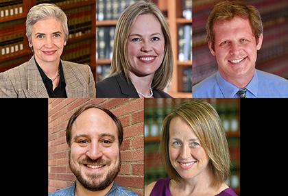 Top row (left to right): Joanna Schwartz, Ingrid Eagly, Eugene Volokh. Bottom row: Andrew Selbst, Beth Colgan