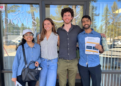 From left: Jannet Riveros Gomez, Hannah Bruhns, Liam Lustberg, and Shayok Chakraborty