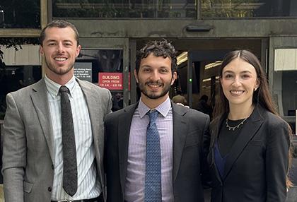 From left: Peter Horton, Eli Sills, and Rose Becker