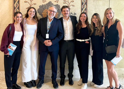 Students in the Judge Rand Schrader Pro Bono Program with Pedro Arrojo-Agudo, a U.N. special rapporteur