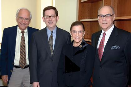 Justice Ruth Bader Ginsburg with UCLA Law faculty members.