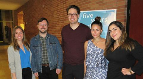 Adrienne Platts, John Meller, James Hill, Audrey Benoualid and Christina Tajalli.