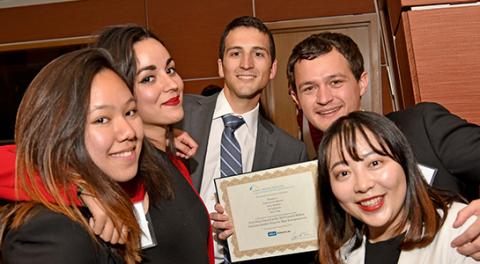 BRUXa team members Tey Li Ying, Iness Mouhou, Joe Upchurch, Pablo Osorio Martini and Wanqiu Li.