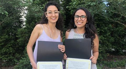 Astghik Hairapetian '20 and Andrea Gonzalez '20 at the Inter-American Human Rights competition.