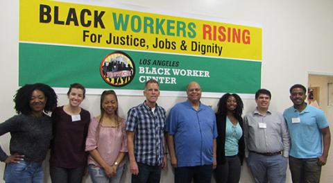 UCLA Law students with the staff of the Los Angeles Black Worker Center.