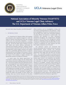 Veterans Legal Clinic Police Advisory
